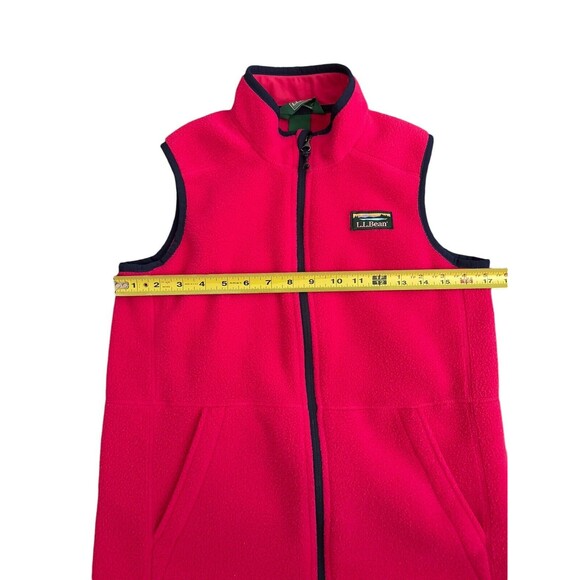 L.L. Bean Pink Fleece Vest Outerwear Girls Size Large 14/16 - Picture 5 of 6